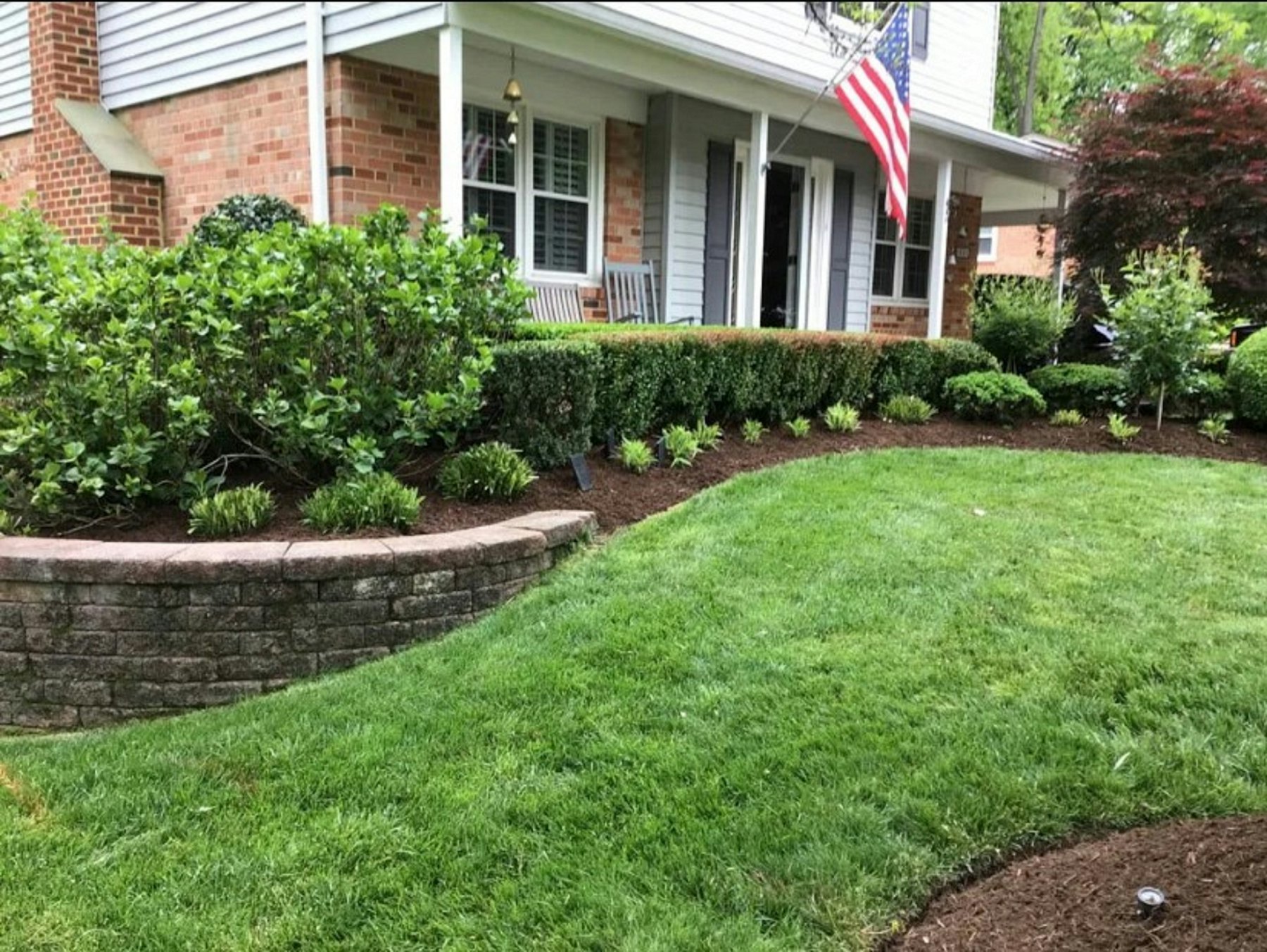 Residential garden and lawn